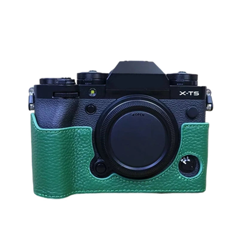 For Fujifilm X-T5 Genuine Leather Camera Case Battery Opening Design Protective Cover For Fujifilm X-T5 Genuine Leather Camera Case Battery Opening Design Protective Cover